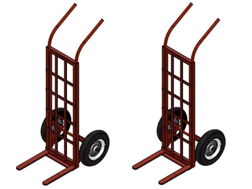 Carrinho de Carga Duas Rodas Porta Pallet para Transporte e Descarga